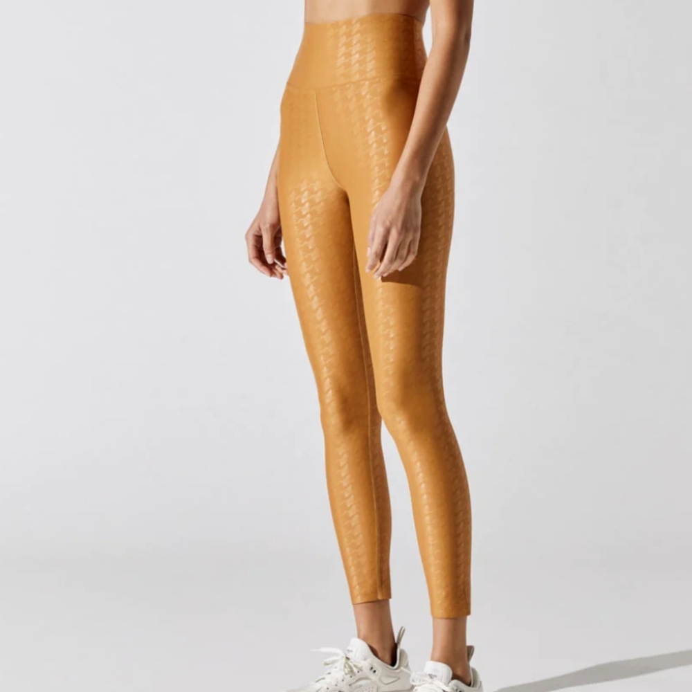 CARBON38 High Rise 7/8 Legging in Houndstooth Takara Shine